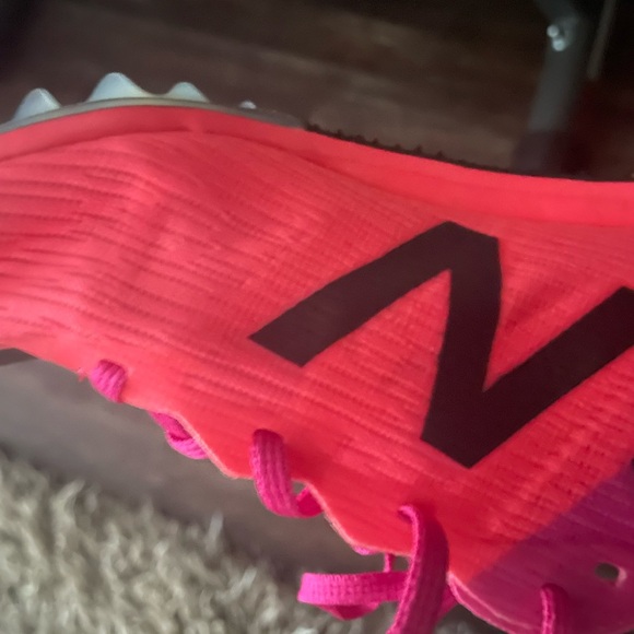 New Balance Pink/Orange Cleats women size 7 - Picture 4 of 5